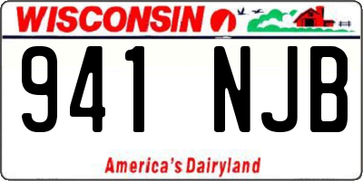 WI license plate 941NJB