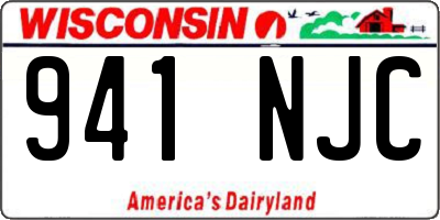 WI license plate 941NJC