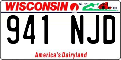 WI license plate 941NJD
