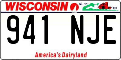 WI license plate 941NJE