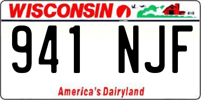 WI license plate 941NJF