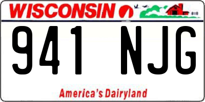 WI license plate 941NJG
