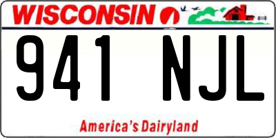 WI license plate 941NJL
