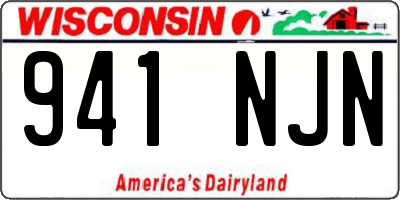WI license plate 941NJN
