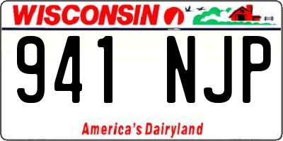 WI license plate 941NJP