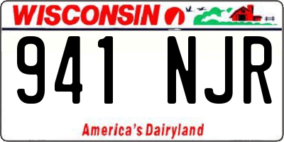 WI license plate 941NJR