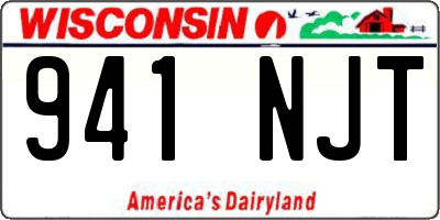 WI license plate 941NJT