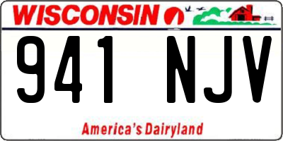 WI license plate 941NJV