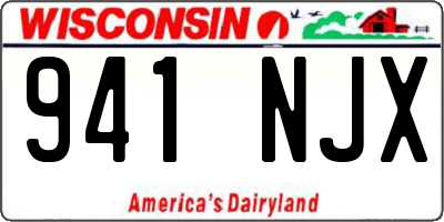 WI license plate 941NJX