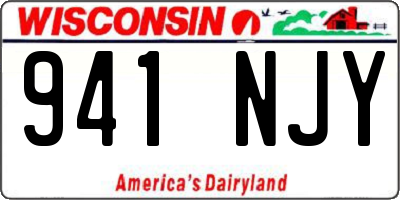 WI license plate 941NJY
