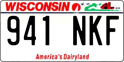 WI license plate 941NKF