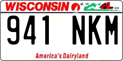WI license plate 941NKM