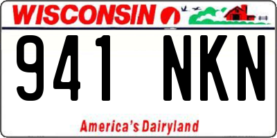 WI license plate 941NKN