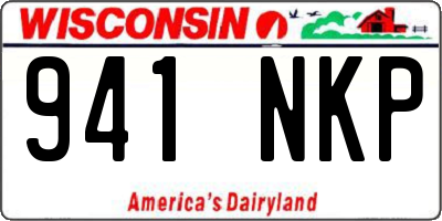WI license plate 941NKP