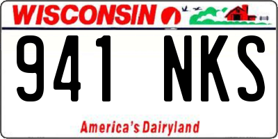 WI license plate 941NKS