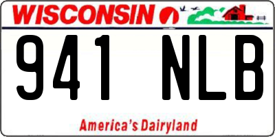 WI license plate 941NLB