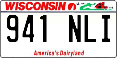 WI license plate 941NLI