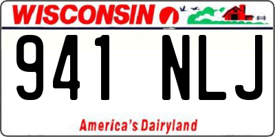 WI license plate 941NLJ