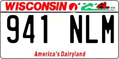 WI license plate 941NLM