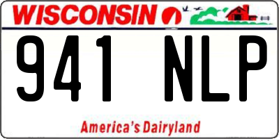 WI license plate 941NLP