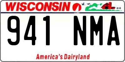 WI license plate 941NMA