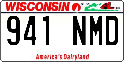 WI license plate 941NMD