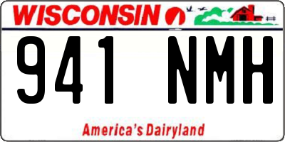 WI license plate 941NMH