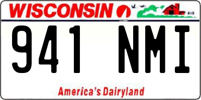 WI license plate 941NMI
