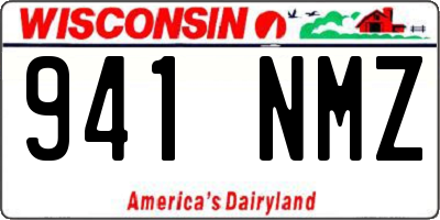 WI license plate 941NMZ