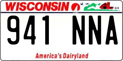 WI license plate 941NNA