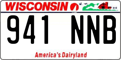 WI license plate 941NNB