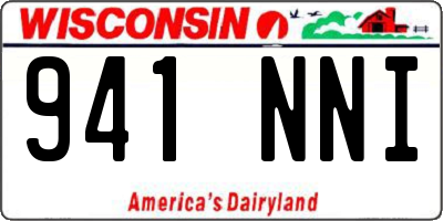 WI license plate 941NNI
