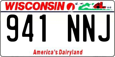 WI license plate 941NNJ