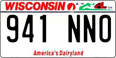 WI license plate 941NNO