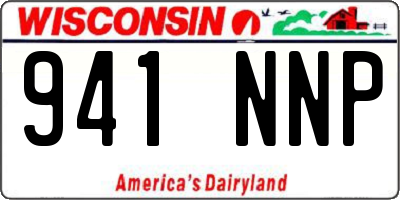 WI license plate 941NNP