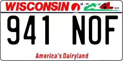 WI license plate 941NOF