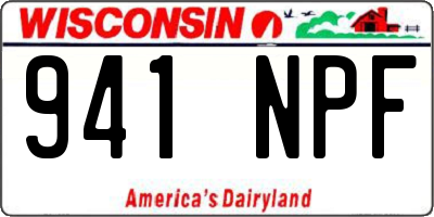 WI license plate 941NPF