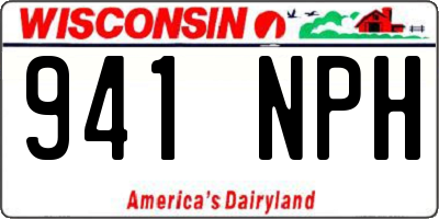 WI license plate 941NPH