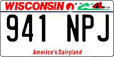 WI license plate 941NPJ