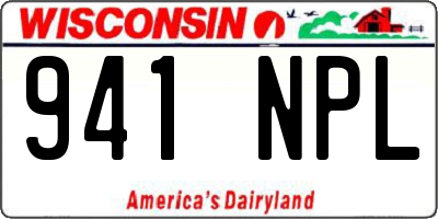 WI license plate 941NPL