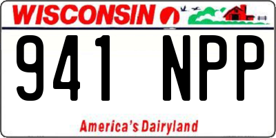WI license plate 941NPP