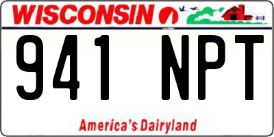 WI license plate 941NPT