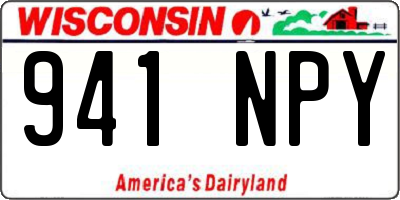 WI license plate 941NPY