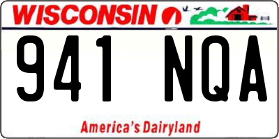WI license plate 941NQA