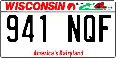 WI license plate 941NQF