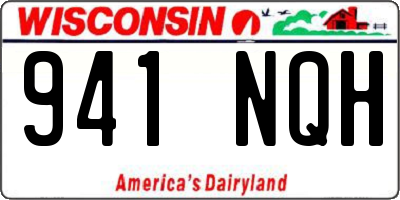 WI license plate 941NQH