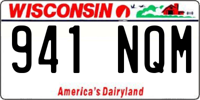 WI license plate 941NQM