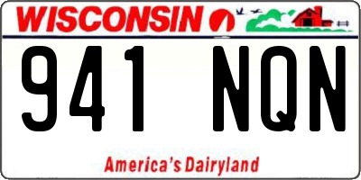 WI license plate 941NQN