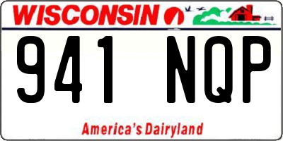 WI license plate 941NQP