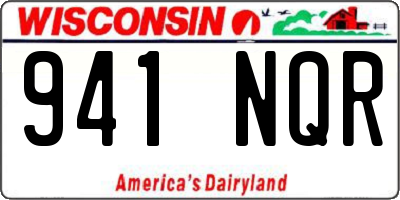 WI license plate 941NQR